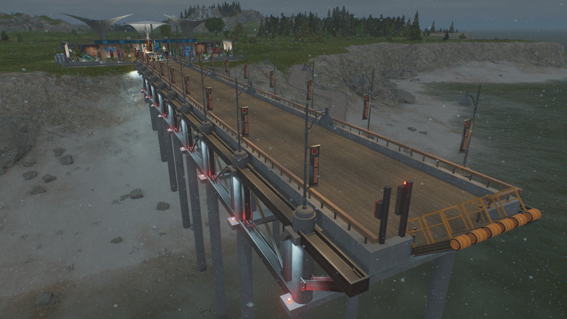  Beach Island w Pier & Arrival