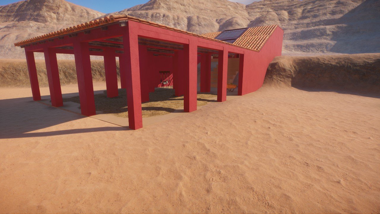 Backstage & shelter for slopes