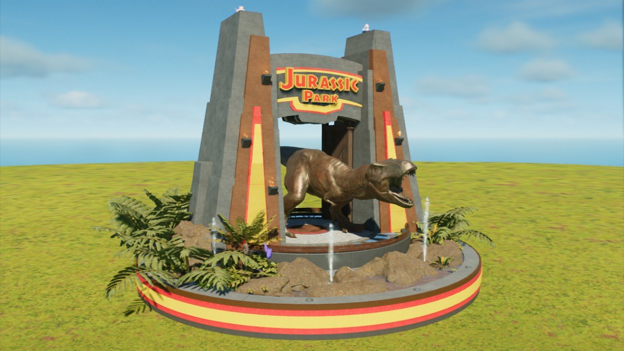 LtChompskie JP Tyrannosaurus rex fountain V2