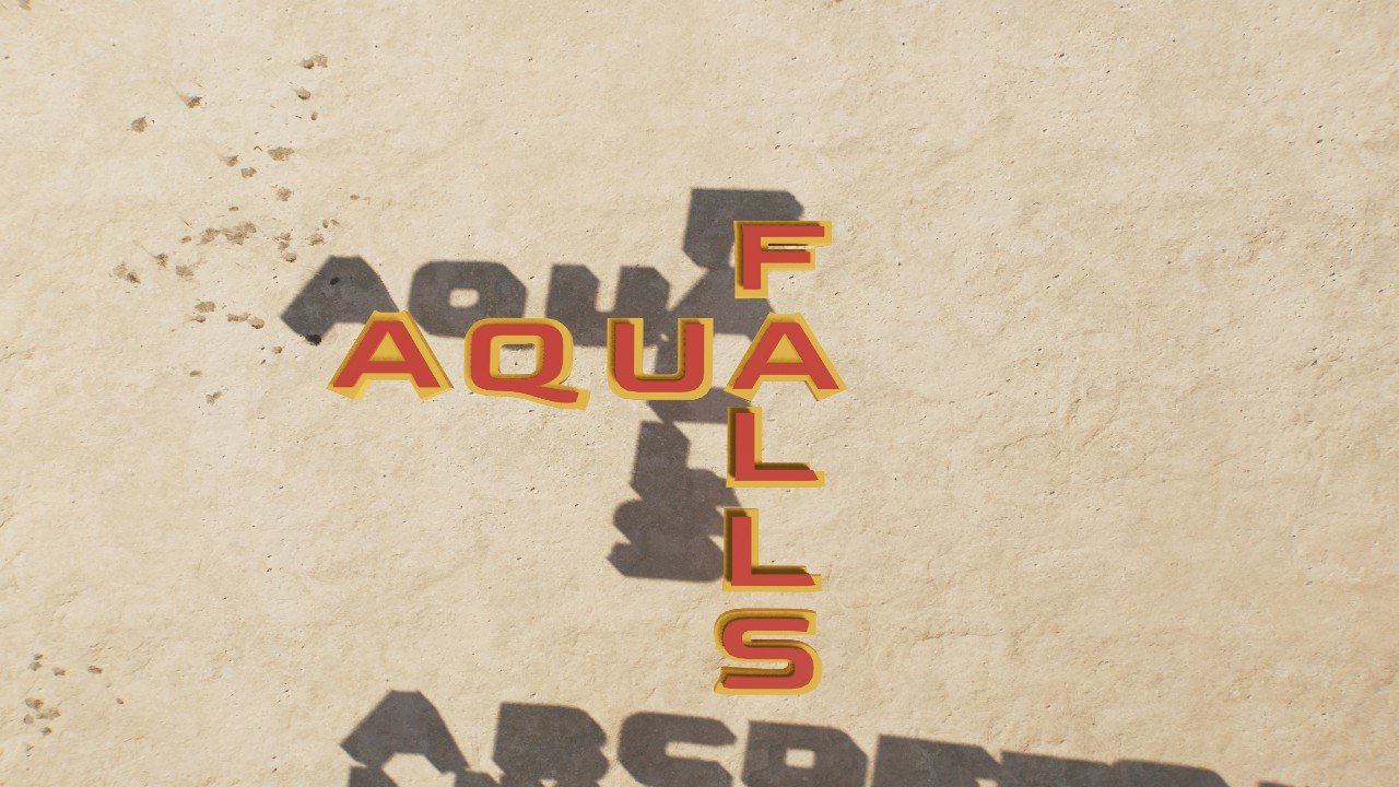 Aqua falls sign