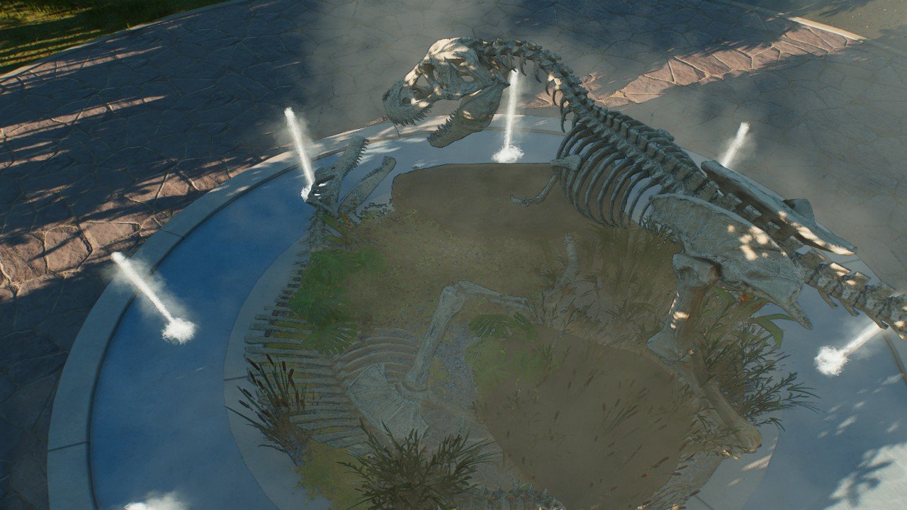 Trex Vs Spinosaurus Fossil Display - Workshop - Jurassic World Evolution 3