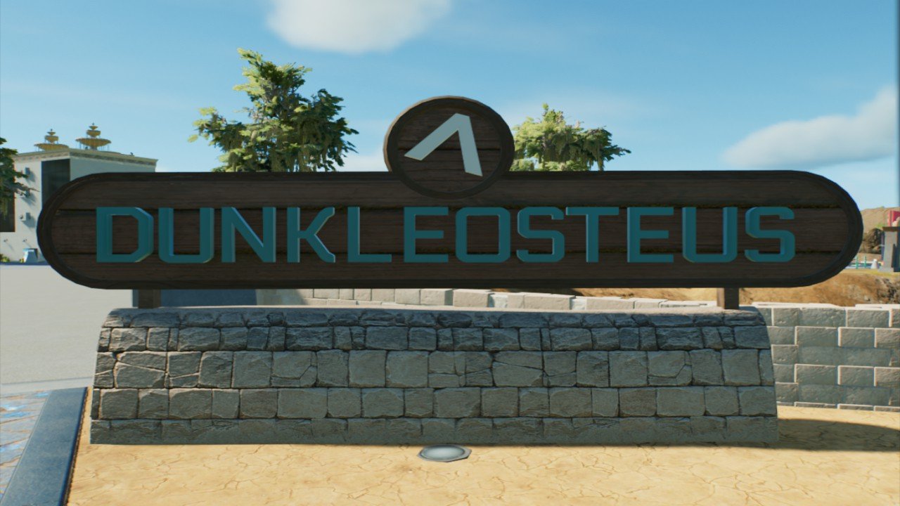 Signs: Dunkleosteus Direction Stand - Workshop - Jurassic World Evolution 3