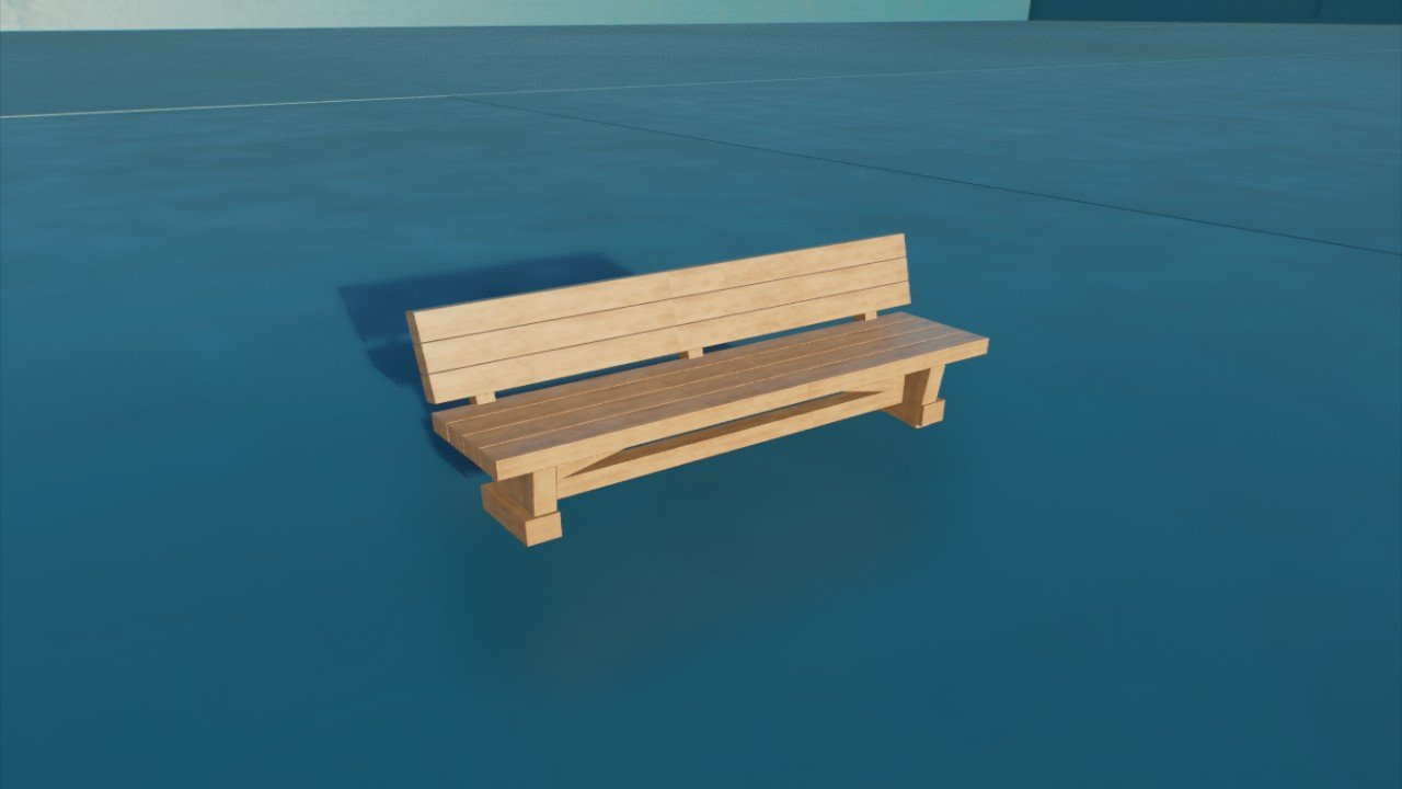 Wooden Bench Empty - Workshop - Jurassic World Evolution 3