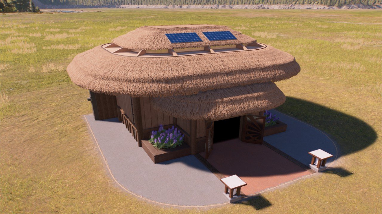 Wooden Viewing dome Entrance - Workshop - Jurassic World Evolution 3