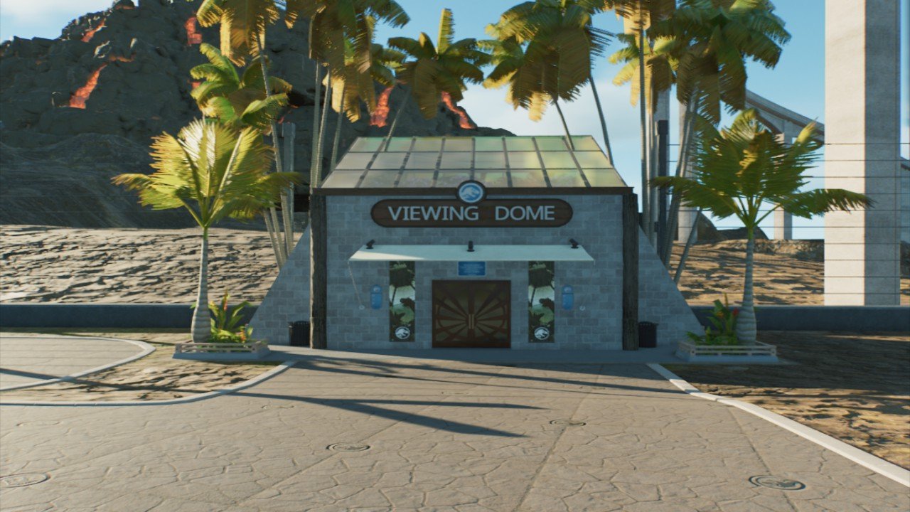 Tropical Viewing Dome Entrance - Workshop - Jurassic World Evolution 3