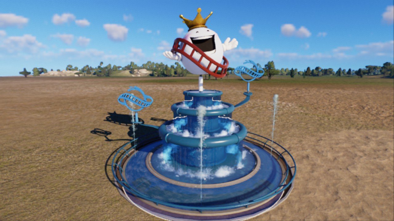 Planet coaster themed fountain