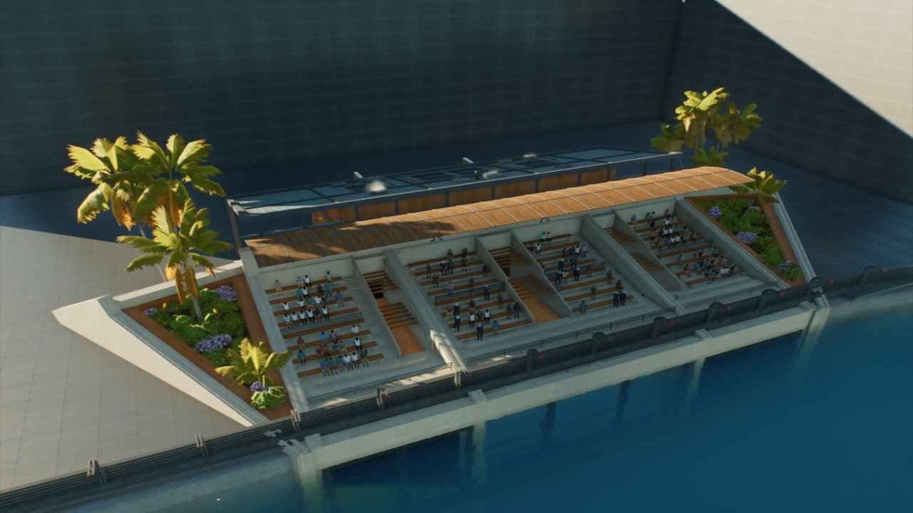 DIN Lagoon Viewing Gallery (Corner) - Workshop - Jurassic World Evolution 3