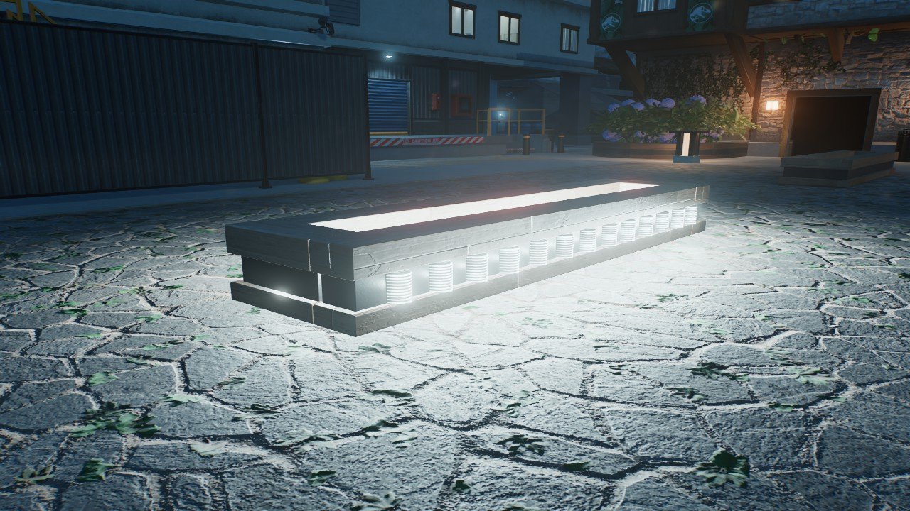 Wooden Planter With Double Sided Lights ( Empty )