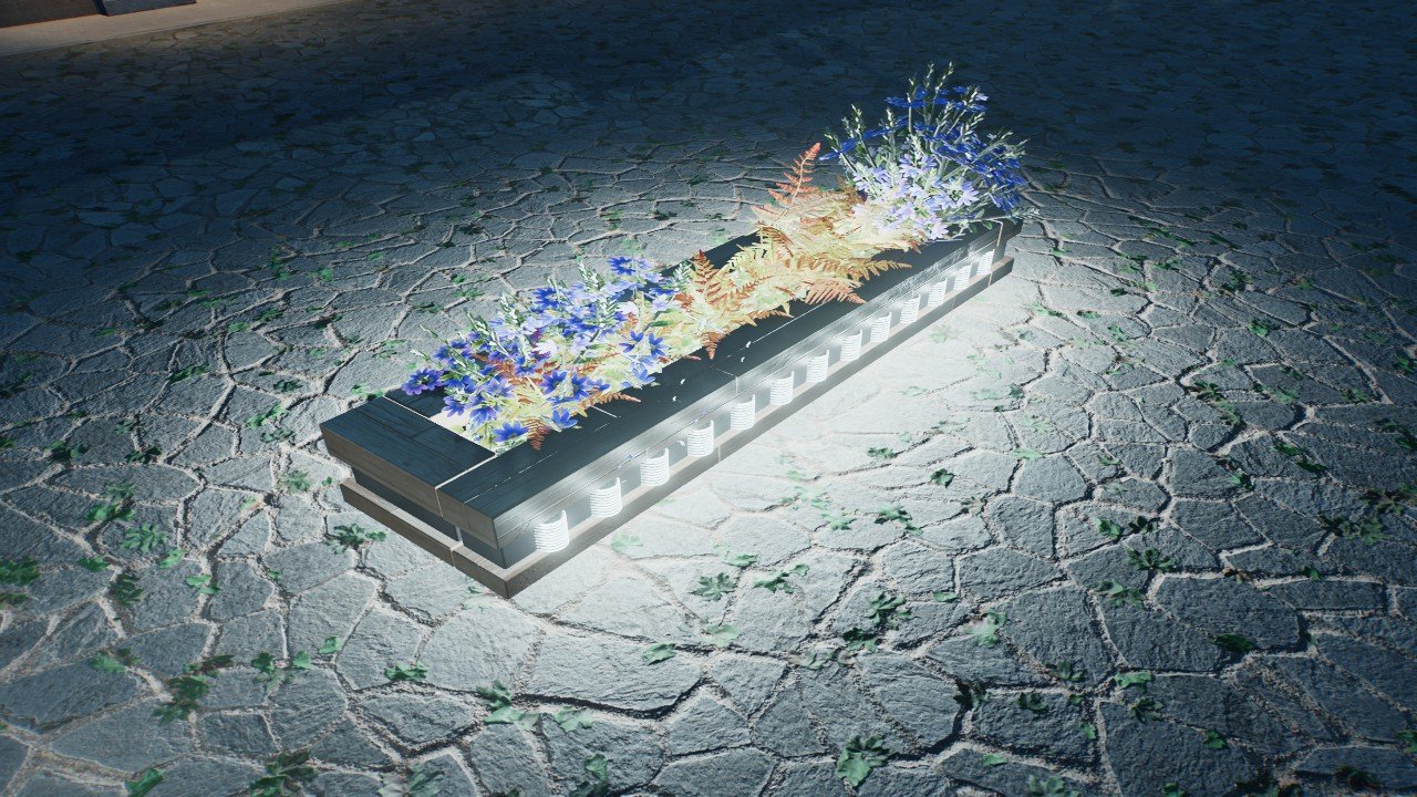 Wooden Planter With Double Sided Lights ( Dynamic Plants )