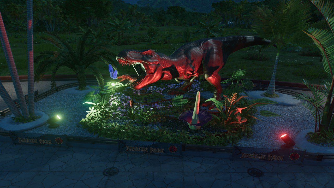 JP Themed Statue Plaza planter - Workshop - Jurassic World Evolution 3