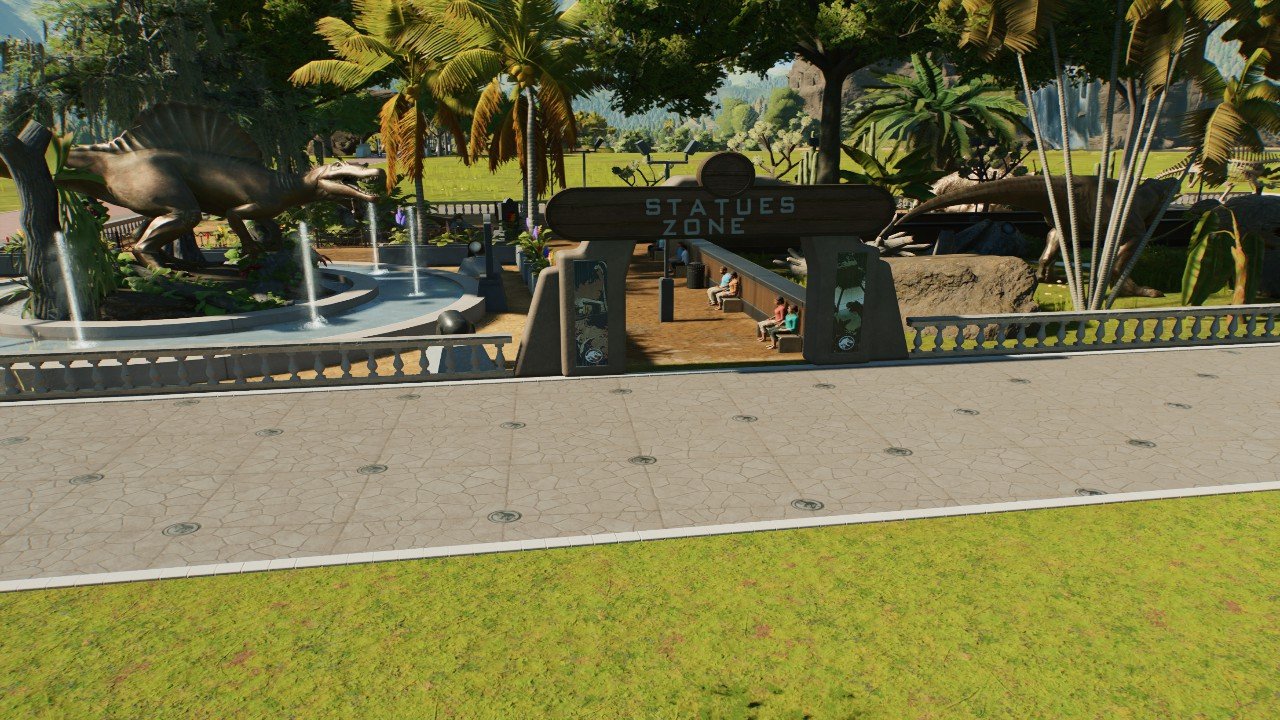 Plaza of Statues and Fossils - Workshop - Jurassic World Evolution 3
