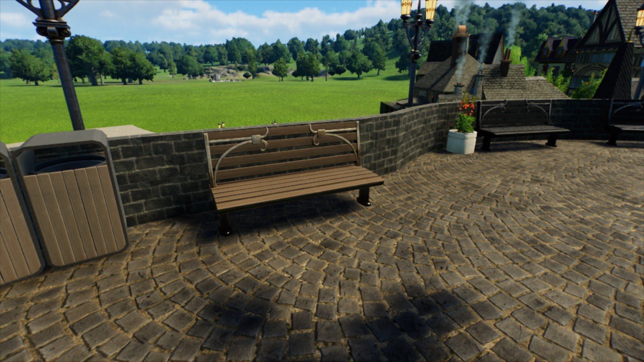 brown bench