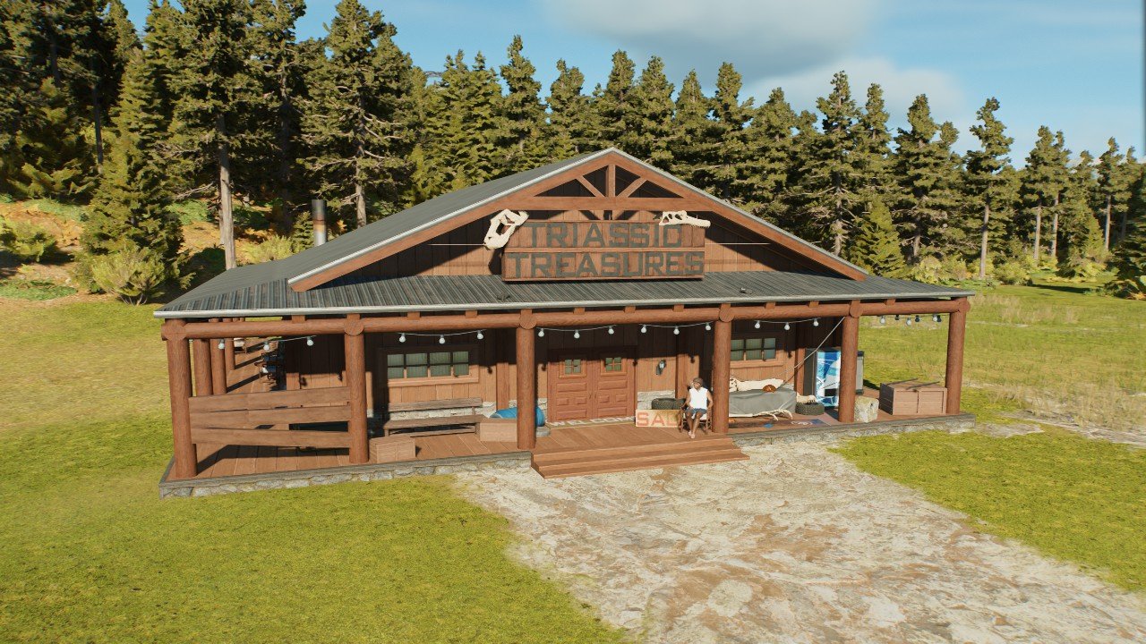 Large shopping amenity: Jurassic lodge