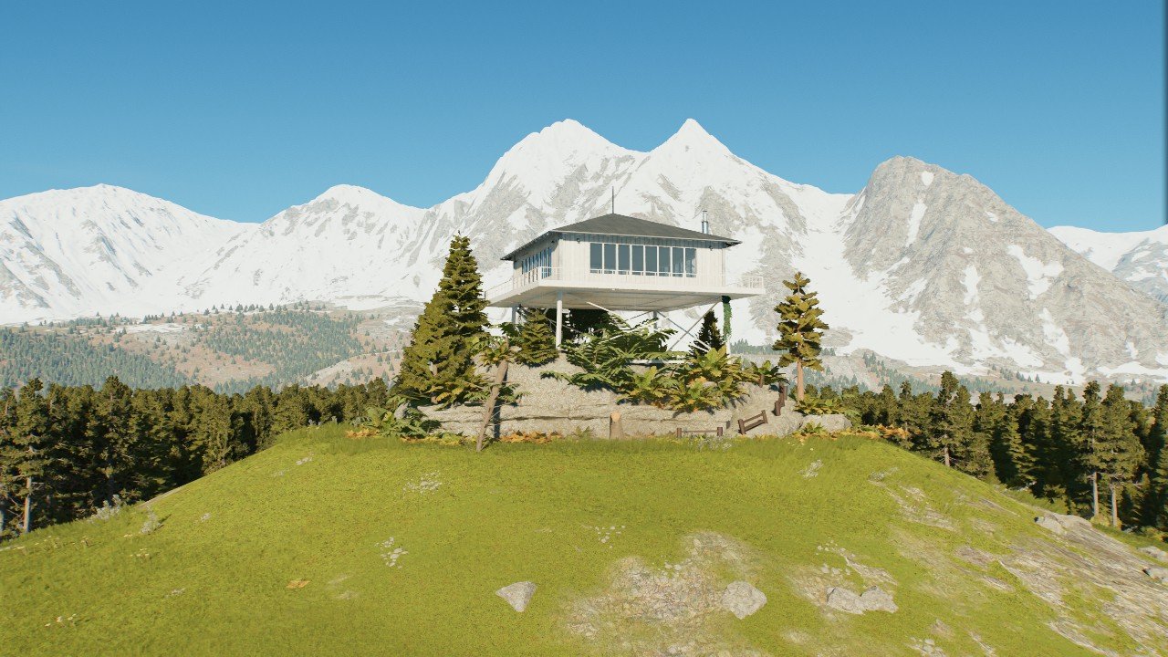 Remote viewing dome: Jurassic lodge build set