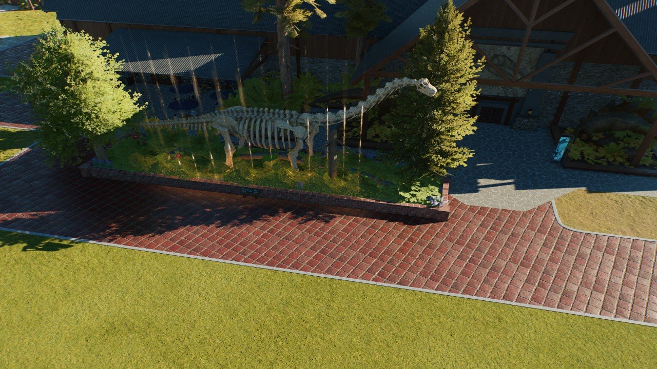 Large Saurapod skeleton Planter - Workshop - Jurassic World Evolution 3