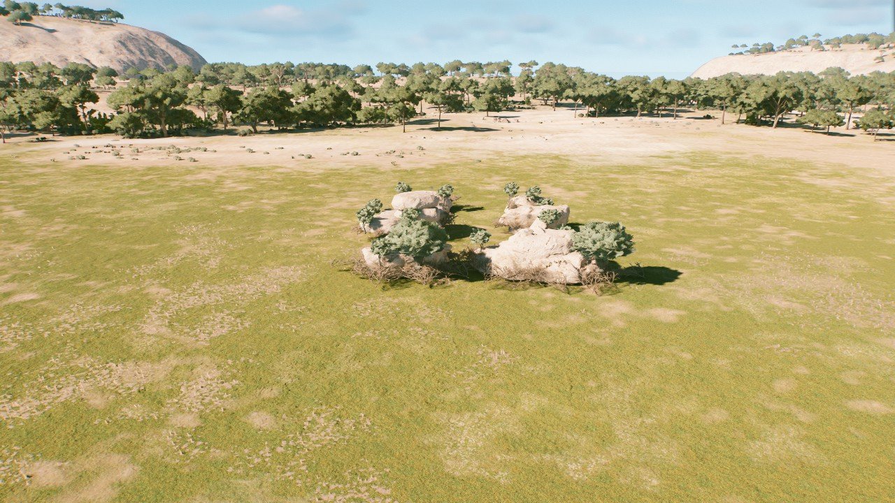 Small Savannah rocks and foliage - Workshop - Jurassic World Evolution 3