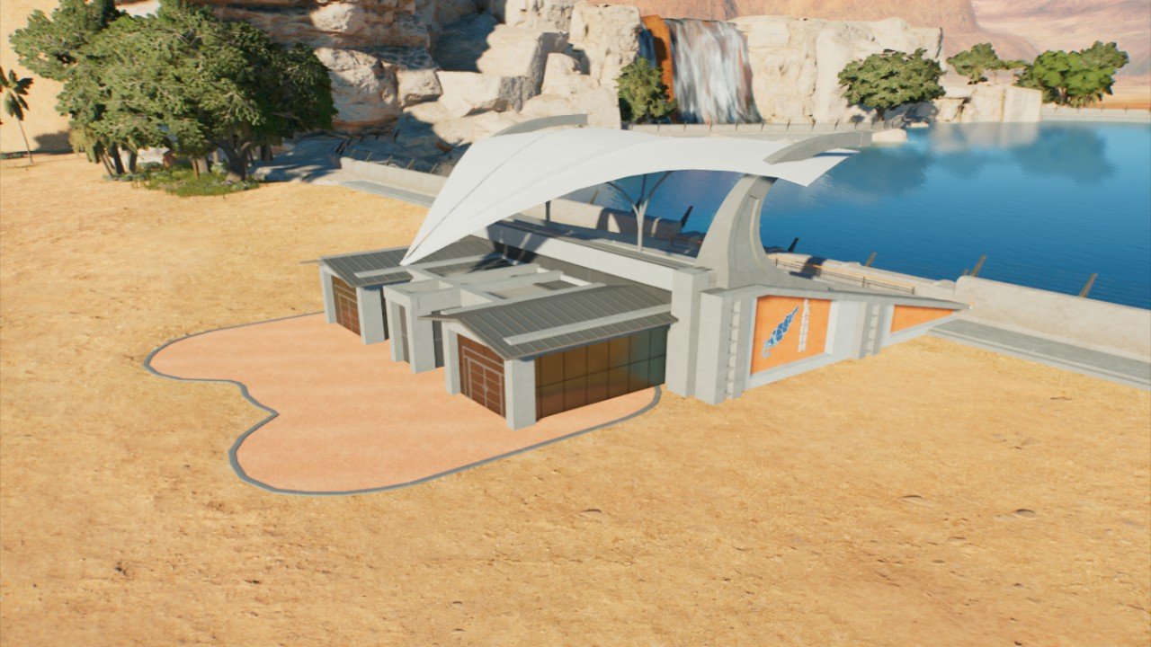 Lagoon Viewing Gallery - Desertised - Workshop - Jurassic World Evolution 3