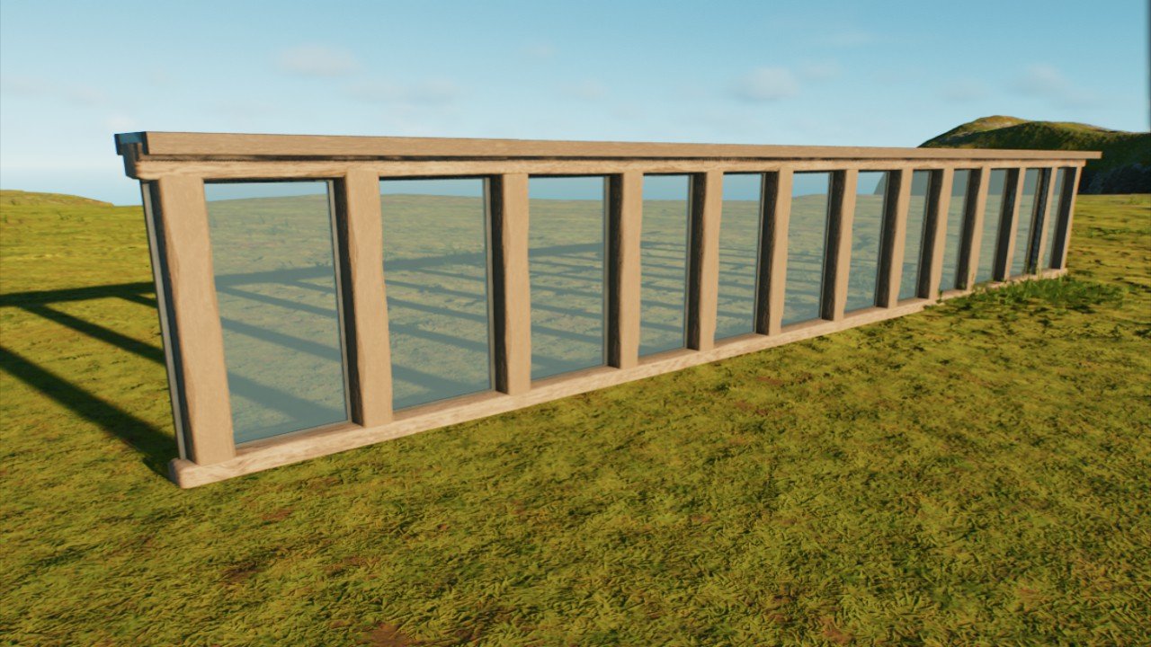 Glass fence viewing area.