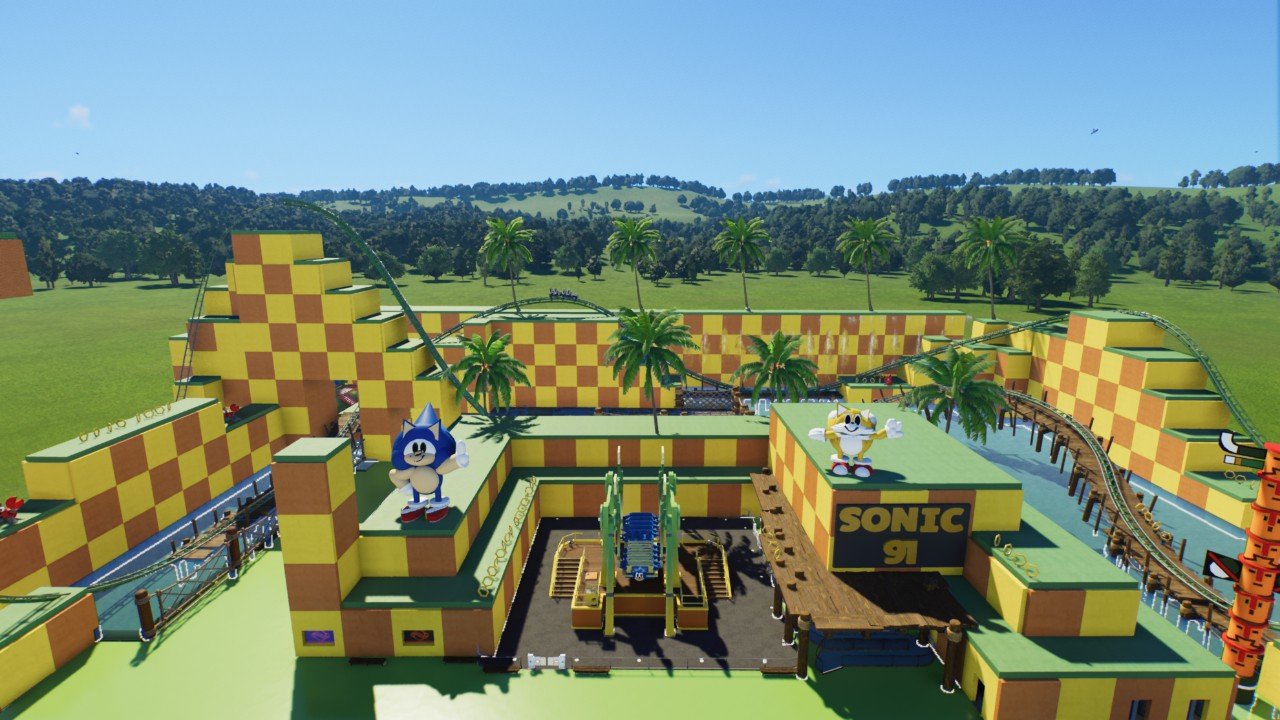 Sonic Green Hill Themed area section