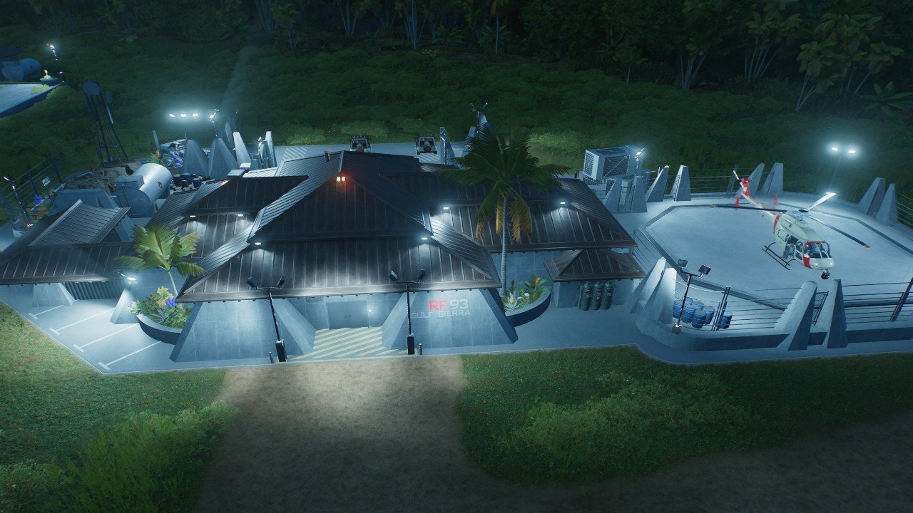 High security Jurassic park era ranger station