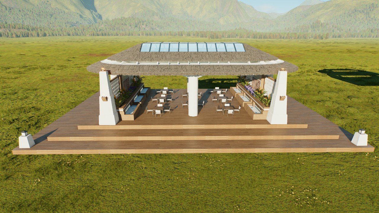 Covered Decked Seating Area - Workshop - Jurassic World Evolution 3