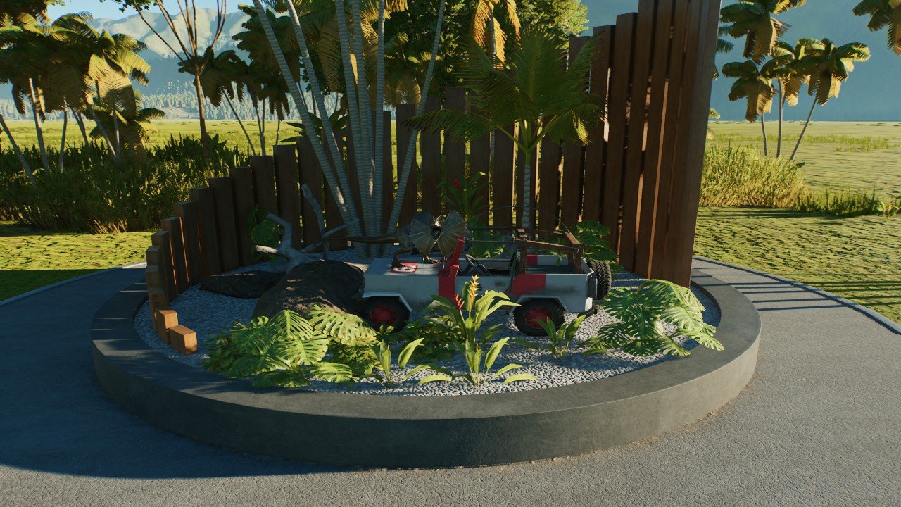 Dilophosaurus 1993 statue