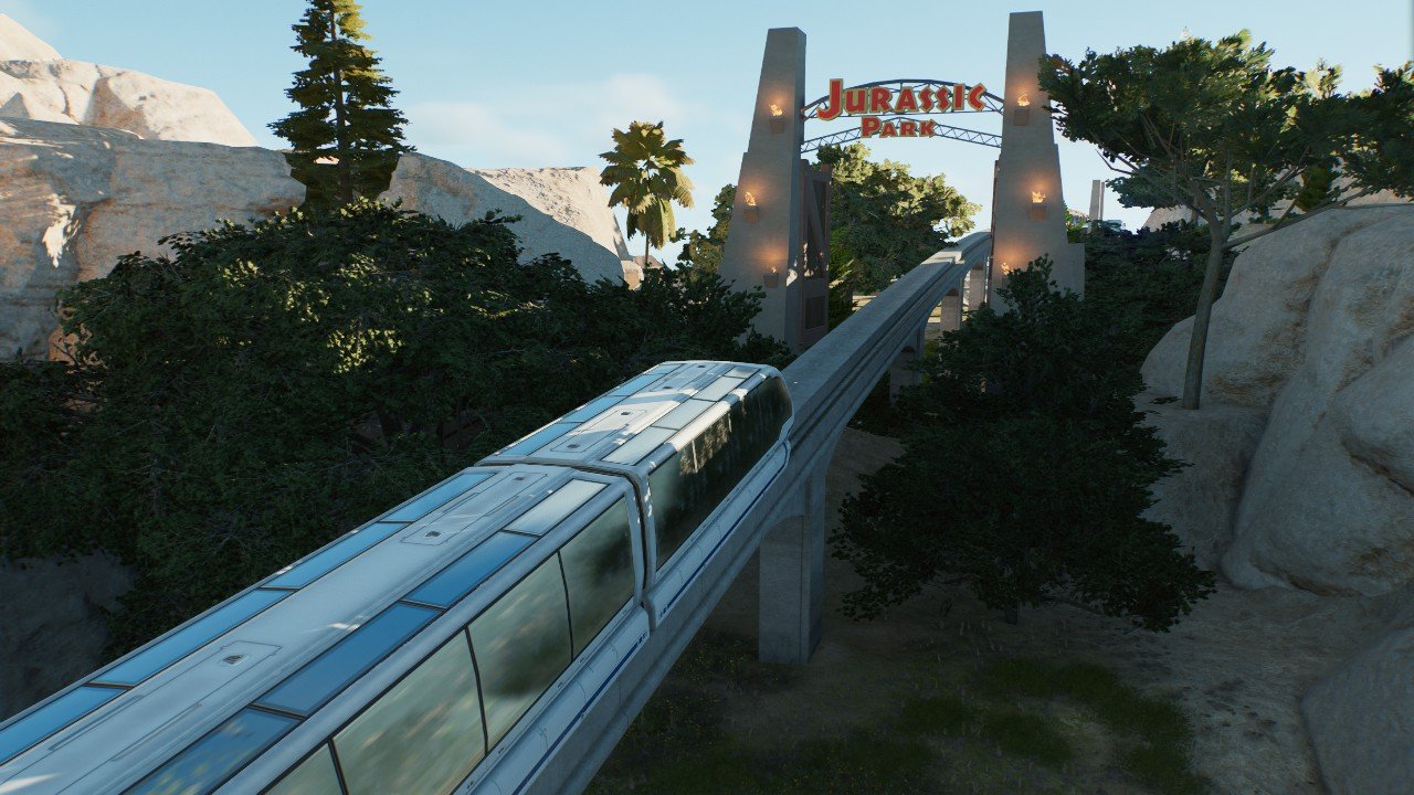 Jurassic Park Monorail Gate - Workshop - Jurassic World Evolution 3