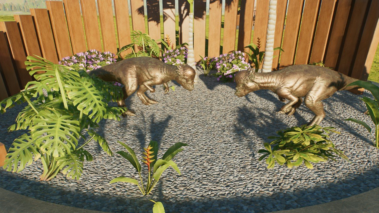 Pachycephalosaurus statue