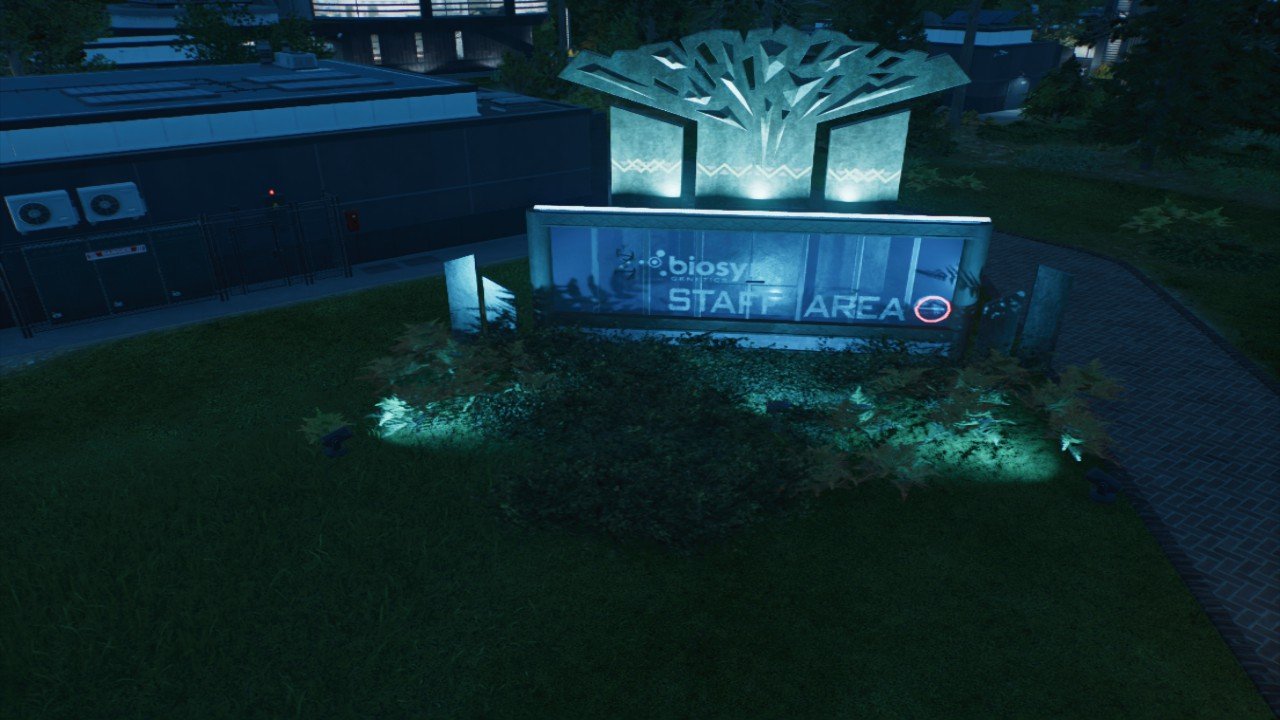 Staff area sign - Workshop - Jurassic World Evolution 3