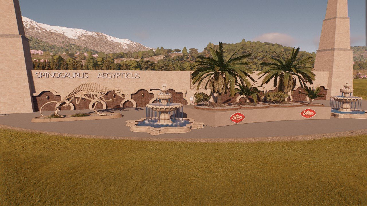 Spinosaurus Enclosure Entrance area - Workshop - Jurassic World Evolution 3