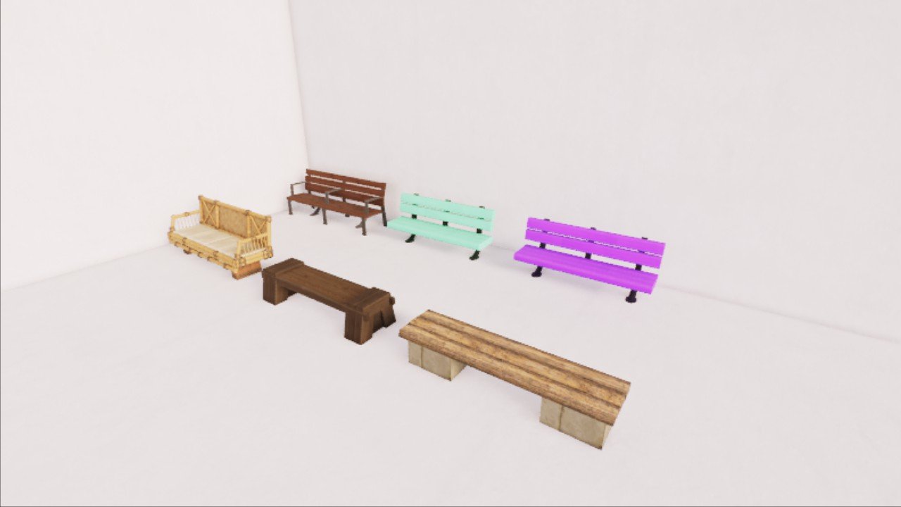 Assorted Custom Benches - Workshop - Planet Coaster 2