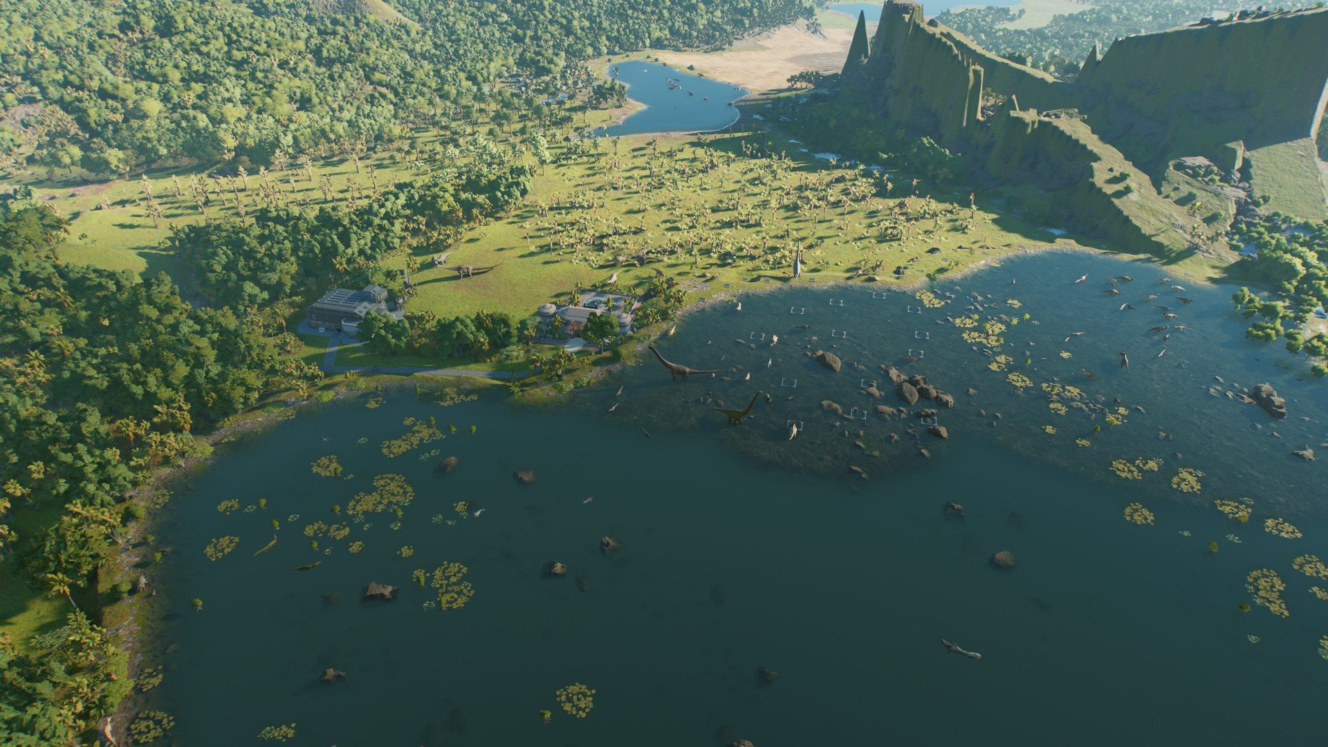 Start of park with all operations and multi colored trees - ワーク