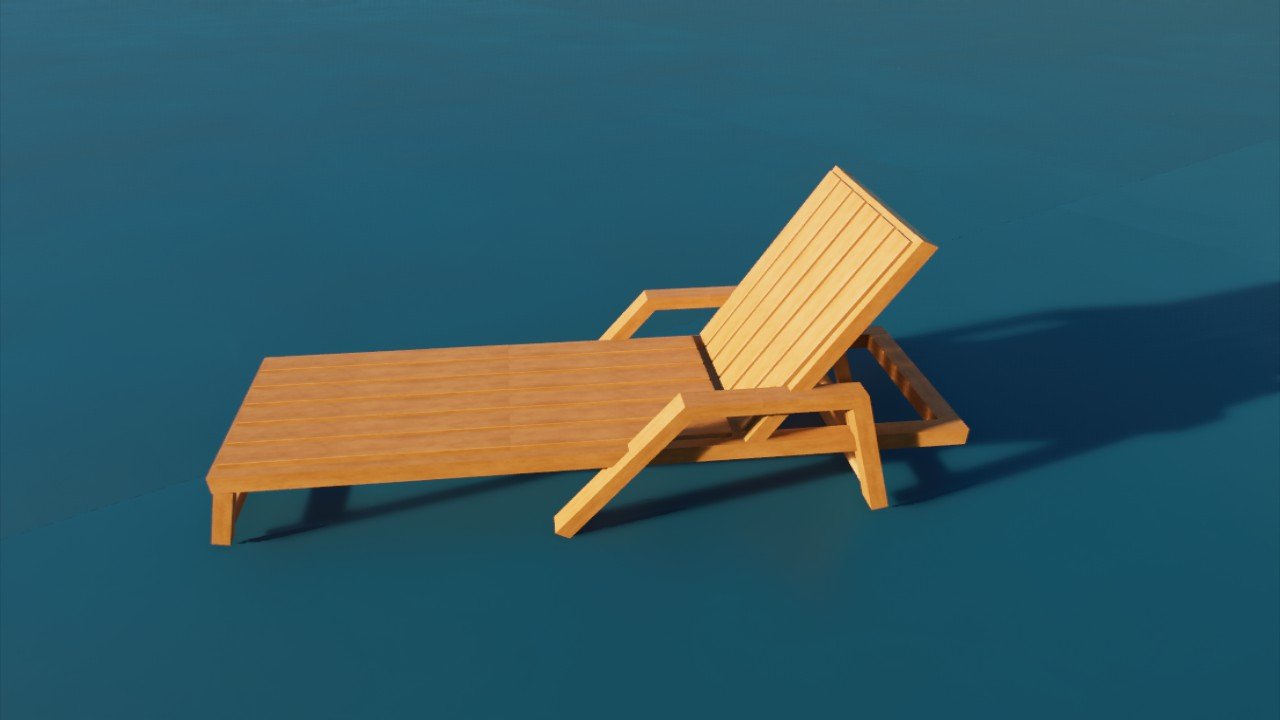 Wooden Sunbed