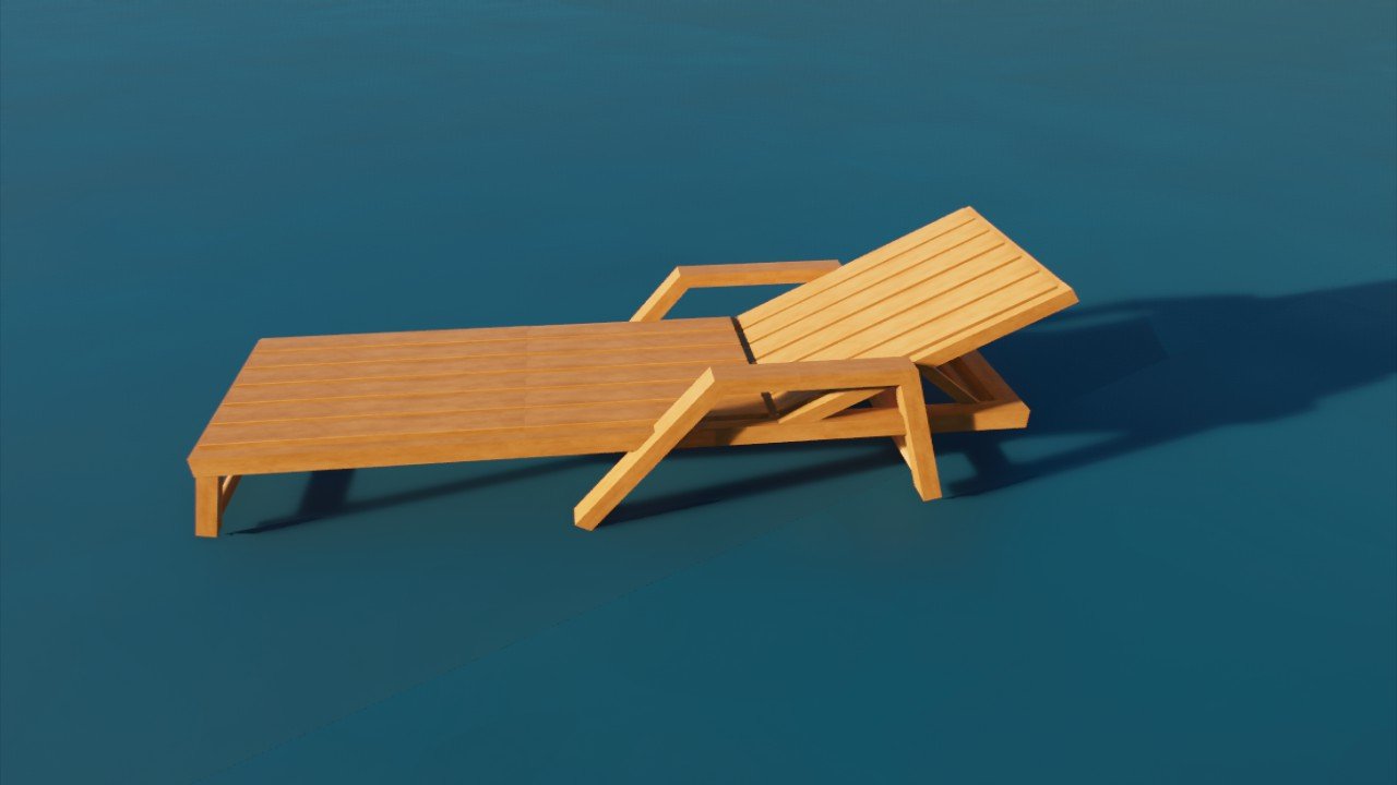 Wooden Sunbed