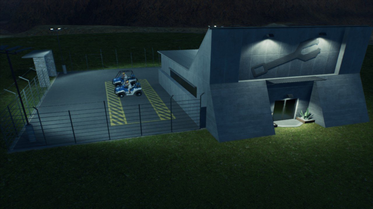 Facility style maintenance bay - Workshop - Jurassic World Evolution 3