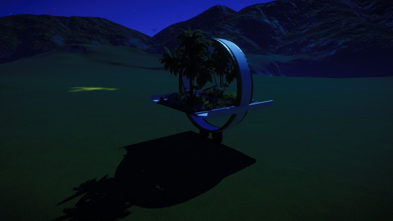 Futuristic Grass Barrier Area