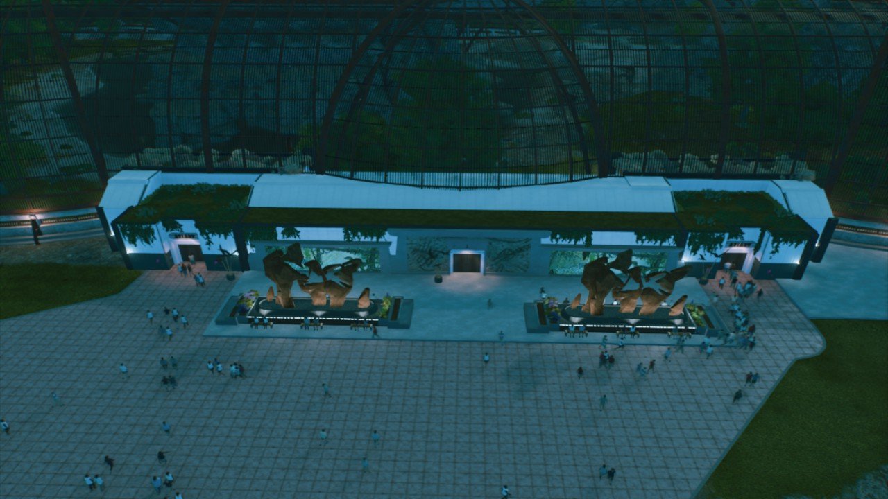double aviary viewing gallery