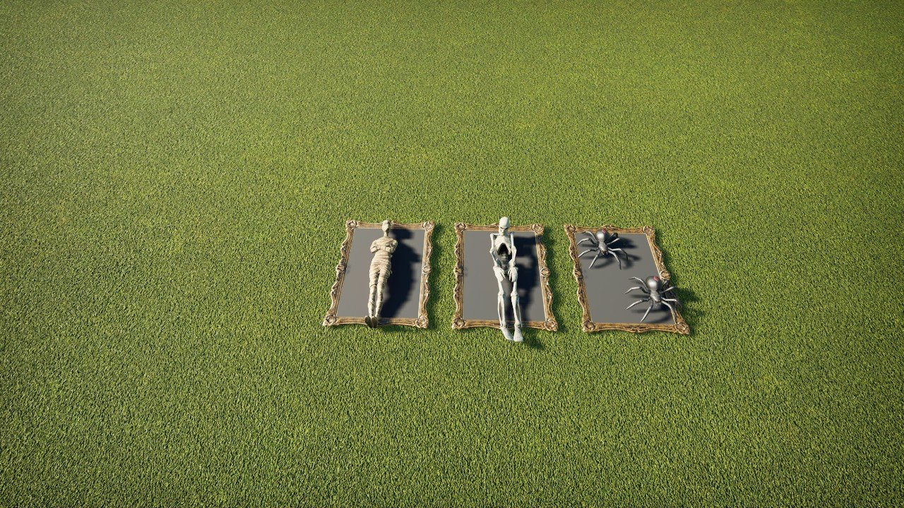 Set of 3 spooky frames