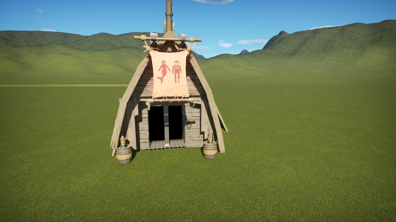 Pirate loo or staff building