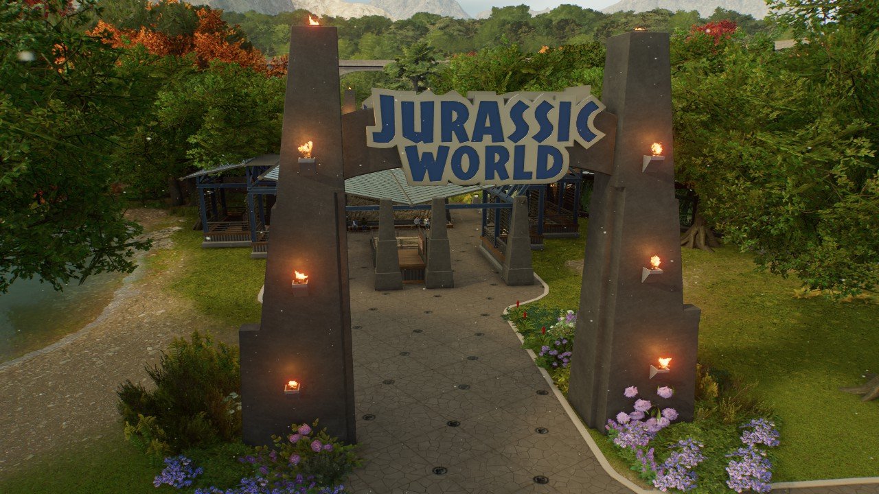 Jurassic World Flower Entrance Gate - Workshop - Jurassic World Evolution 3