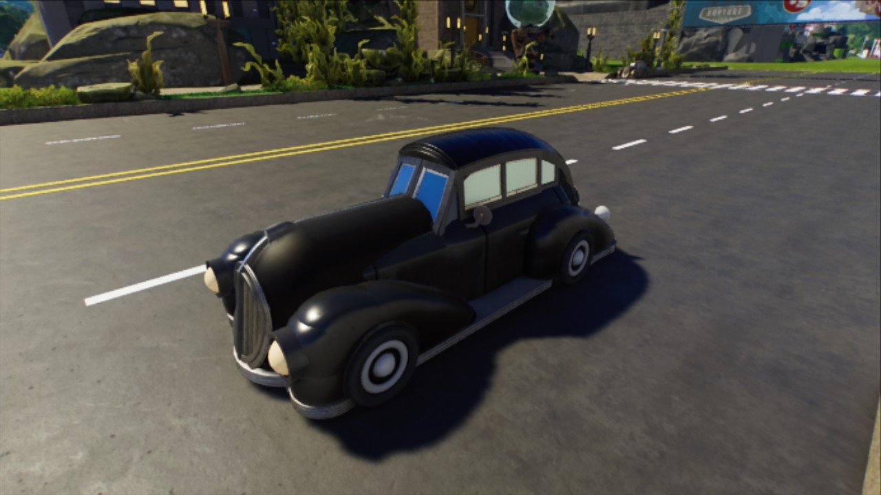 Black old car