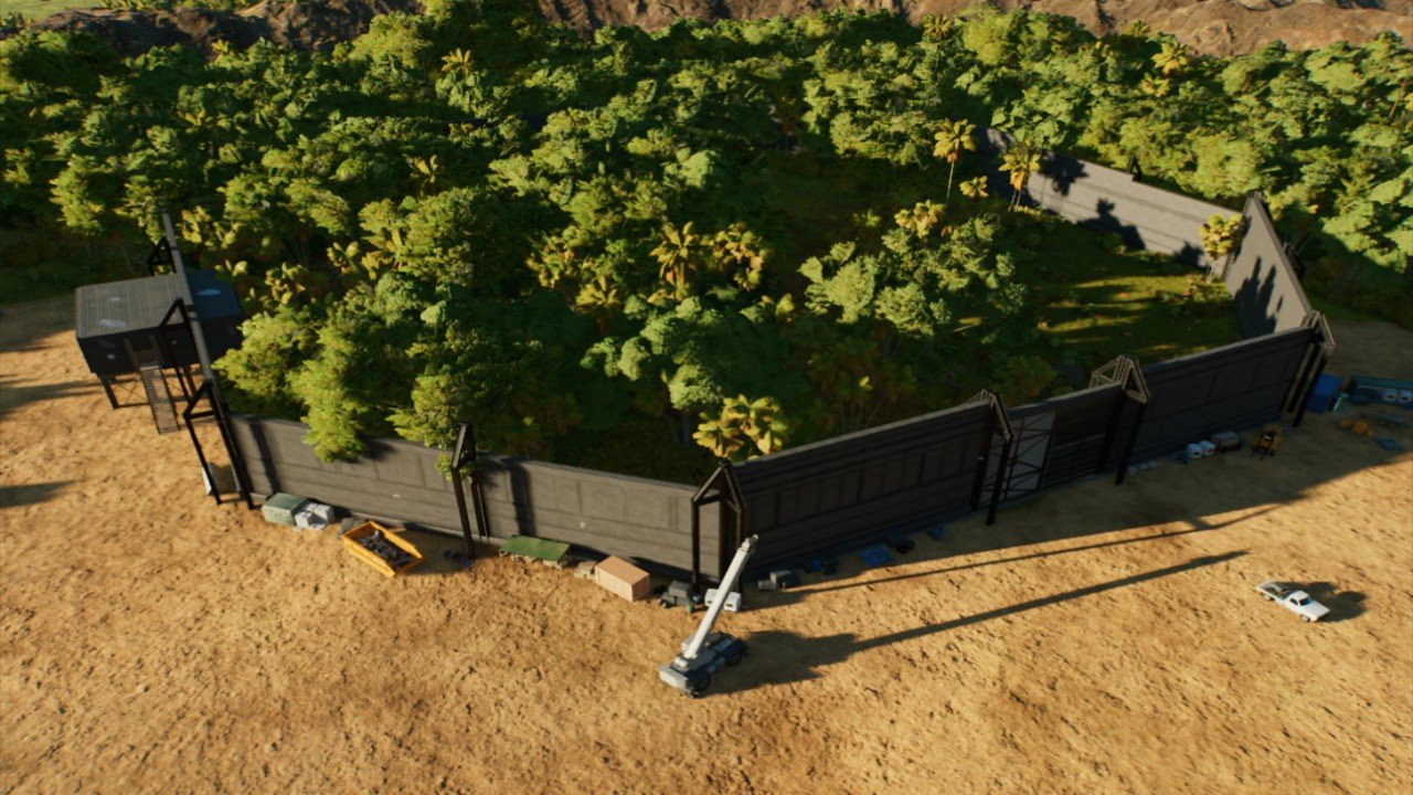 Paddock 11 (Left wall) 4/5 Parts - Workshop - Jurassic World Evolution 3