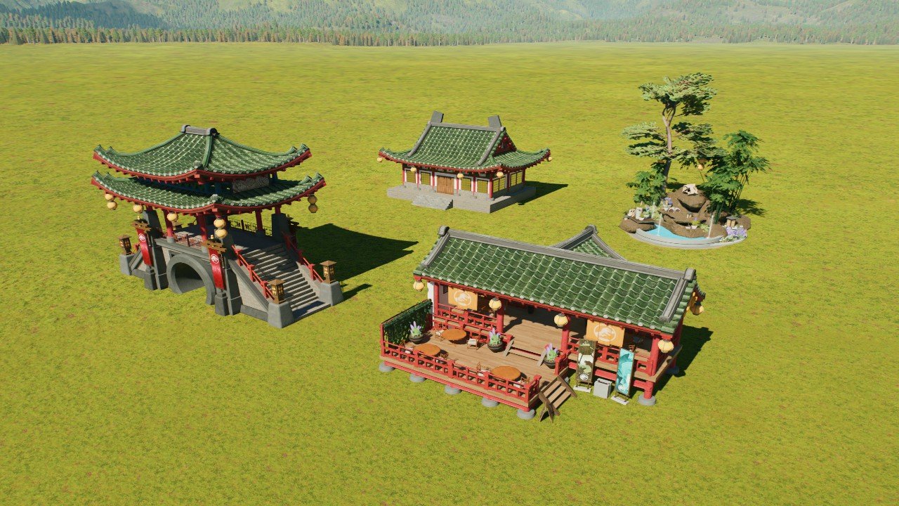 Asian scenery building pack