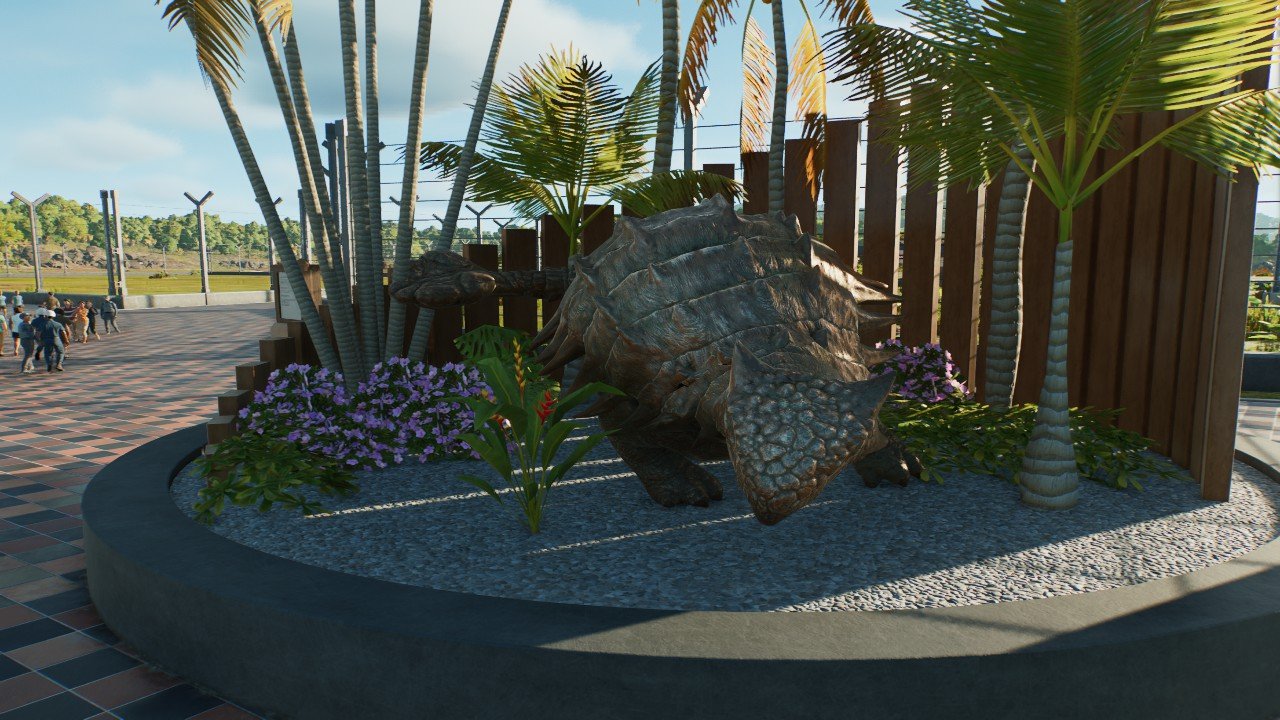Ankylosaurus statue