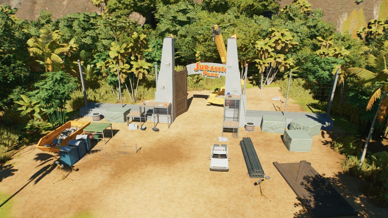 Jurassic Park Gate Construction