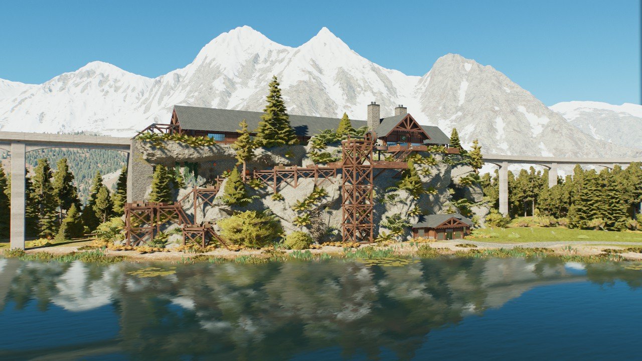 Monorail station: Jurassic lodge build set