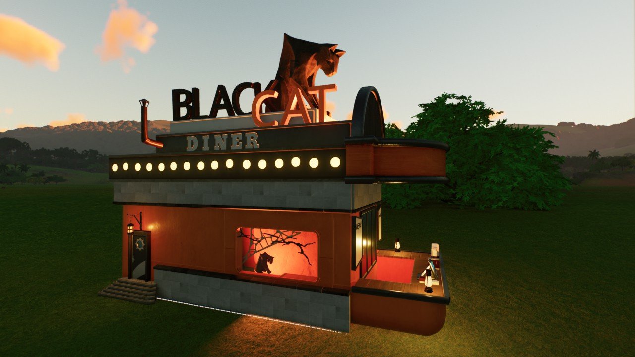 Black Cat Diner Food Counter