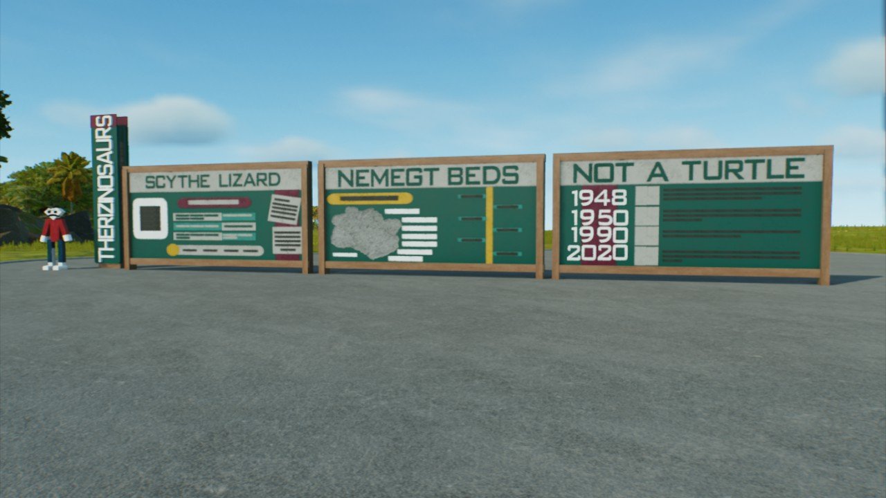 Therizinosaurus Information Signs