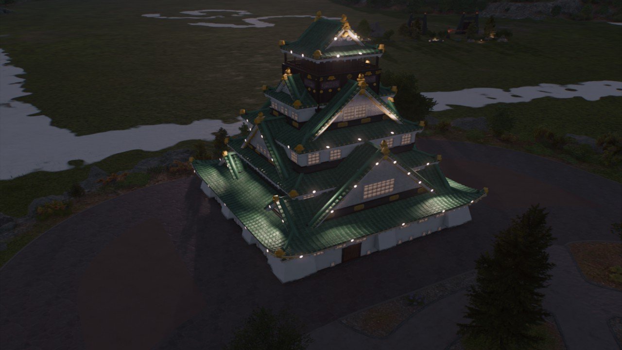 Osaka castle lit up (NOT MINE!)