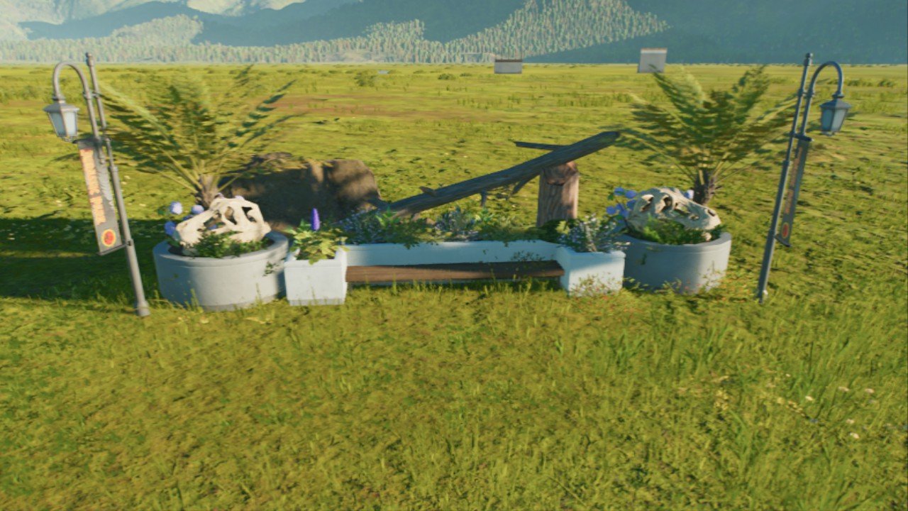 Rexy Bench With Lights - Workshop - Jurassic World Evolution 3
